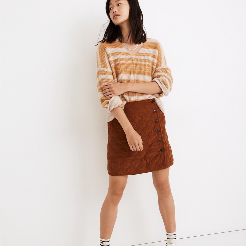 NWT Madewell Quilted Mini Skirt